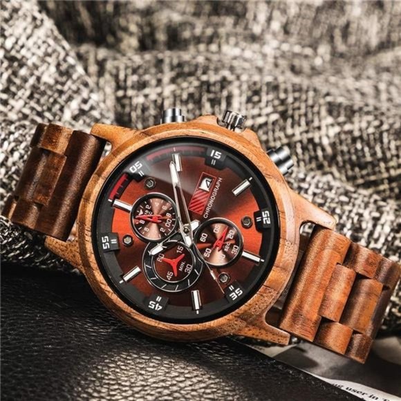 Mens Wooden Watch Luxury Business